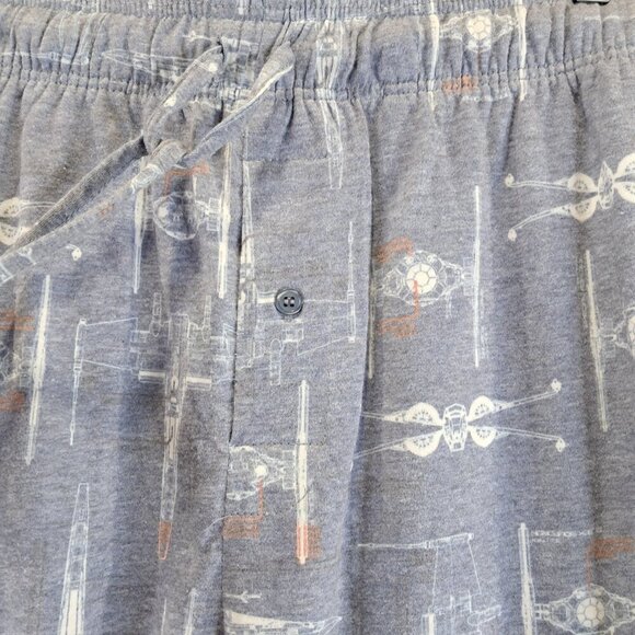NWT Star Wars Disney Spaceship Print Blue Pajama Pants Size M - Picture 6 of 12